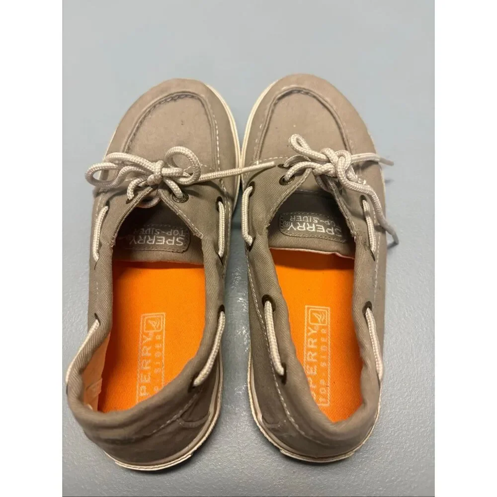 Sperry Top-Sider canvas tan loafers size 4.5